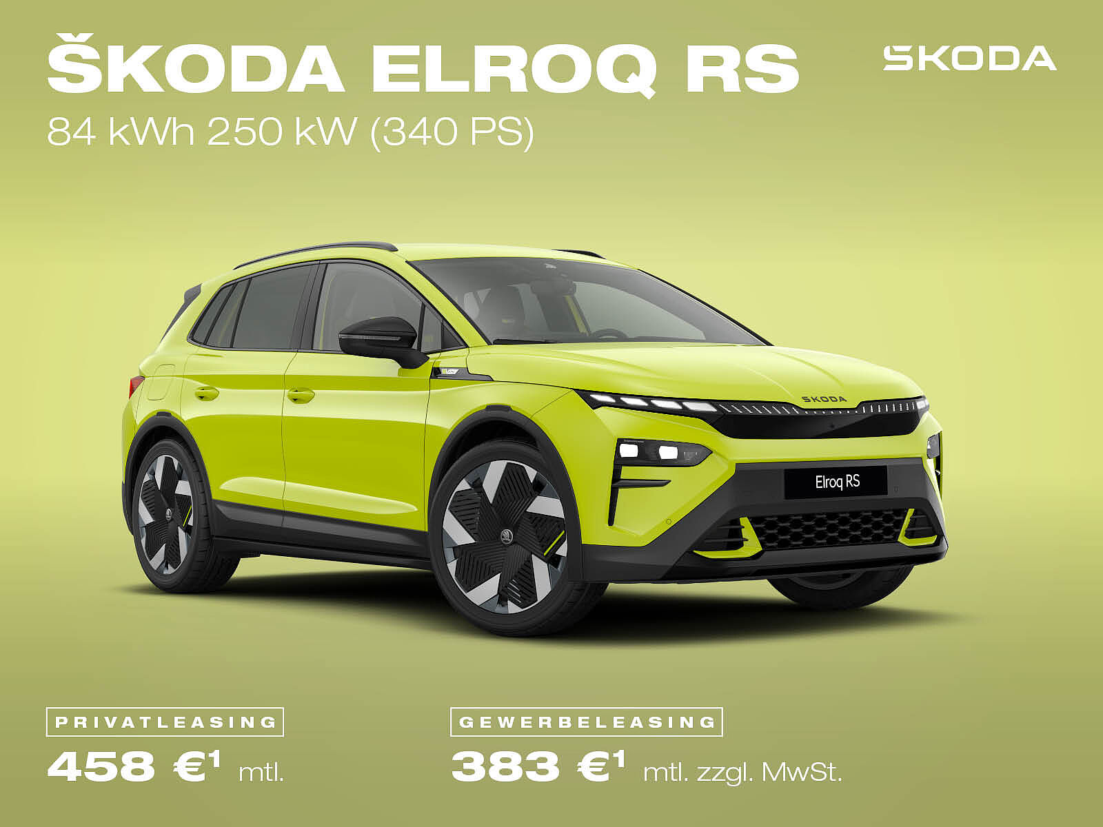 Škoda Elroq RS Leasingangebote Škoda Elroq RS, weiß